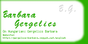 barbara gergelics business card